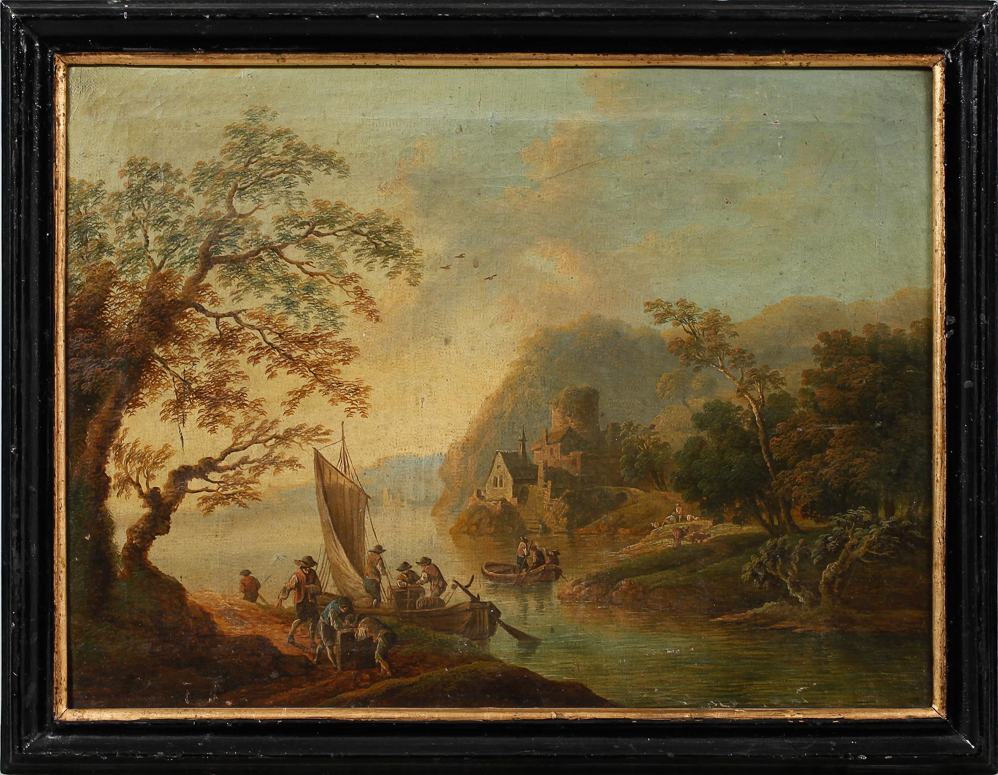 OKÄND KONSTNÄR, olja på duk, osignerad, 1700-tal.