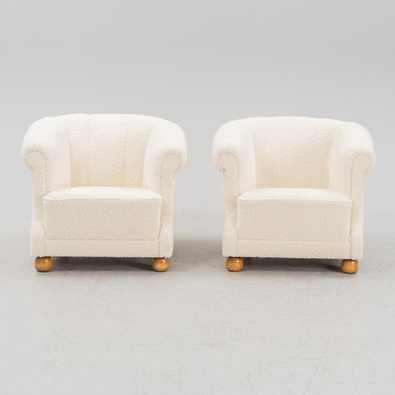 Fåtöljer, ett par, Swedish Modern, 1940/50-tal.