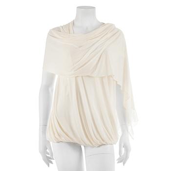 504. ALEXANDER MCQUEEN, a white blend top. Italian size 44.