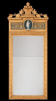472. A late Gustavian mirror by Pehr Ljung (1743-1819).