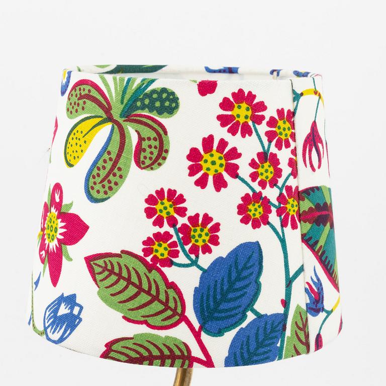 A pair of brass wall lamps, Ewå Sweden, second half of the 20th century.