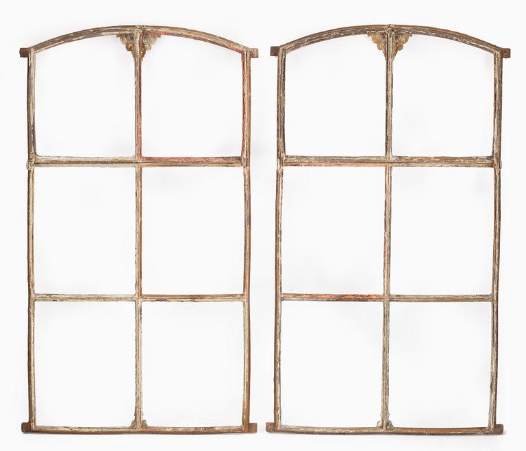 FÖNSTER, 2 delar, gjutjärn, 1800-talets slut.