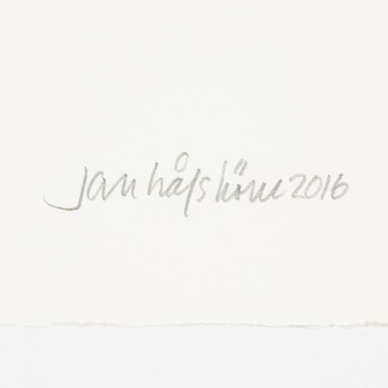 Jan Håfström, etching in colours, 2016, signed 32/50.
