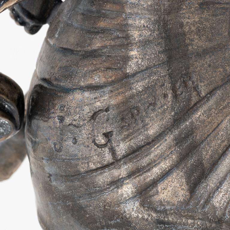 Jean Garnier, efter. Skulptur, vitmetall, signerad.