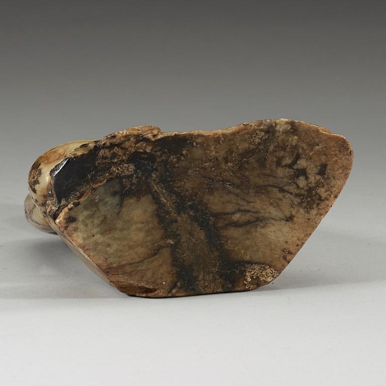 BUDDHA, jade och hardstone, Qing dynastin (1644-1912) eller äldre.