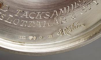 LJUSSTAKAR, ett par, silver, Eric Råström, C.G Råström, Stockholm, 1955, vikt ca 348 gram.