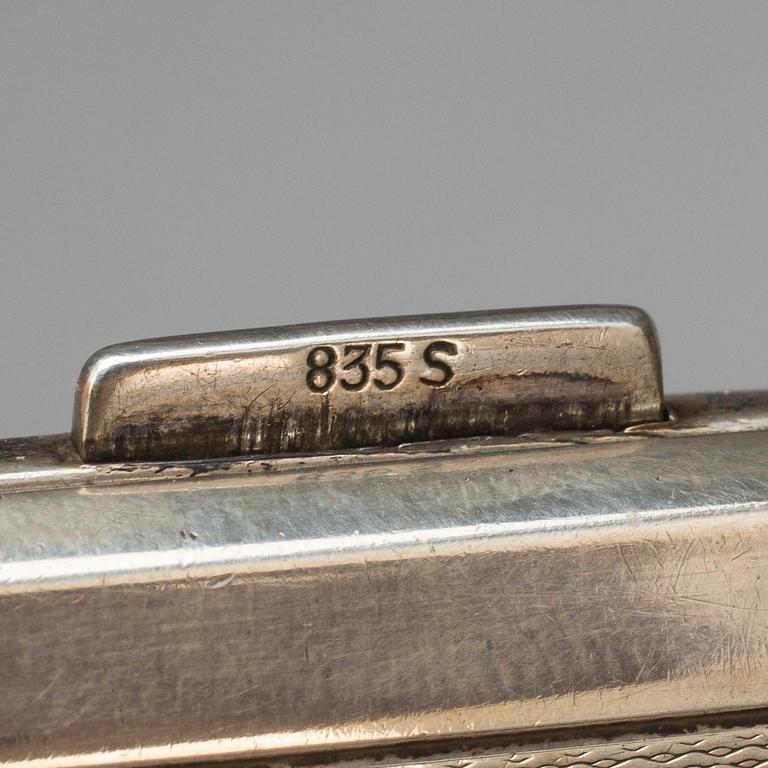 SKRIN, ETUI OCH BRICKA, 3 delar, silver, div mästare.