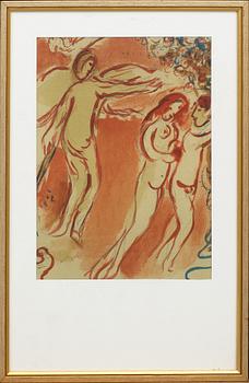 Marc Chagall · MARC CHAGALL, färglitografi ur Le Bible 1960