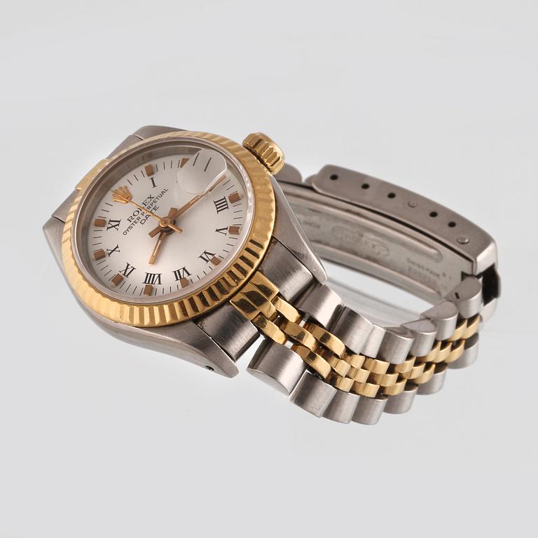 ARMBANDSUR, dam, Rolex, Oyster Perpetual Date, 18K guld samt stål.