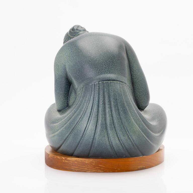 Gunnar Nylund, Sculpture, <i>Seated Mother and Child</i>, ceramic, Rörstrand.