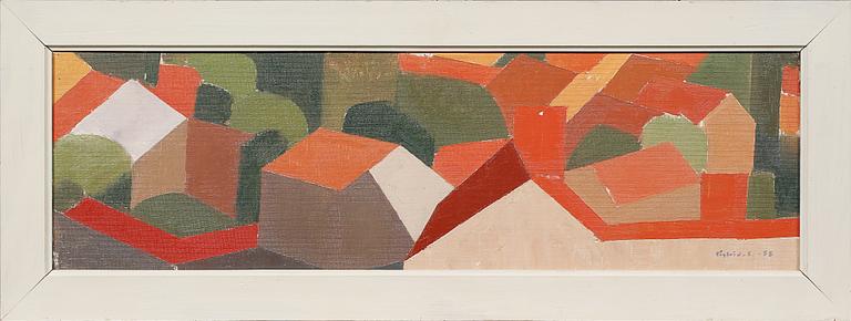 SIGFRID SÖDERGREN, olja på pannå, signerad och daterad -58.