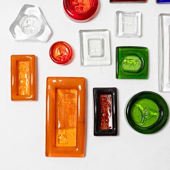 Erik Höglund, konstglas, 21 delar, Boda.