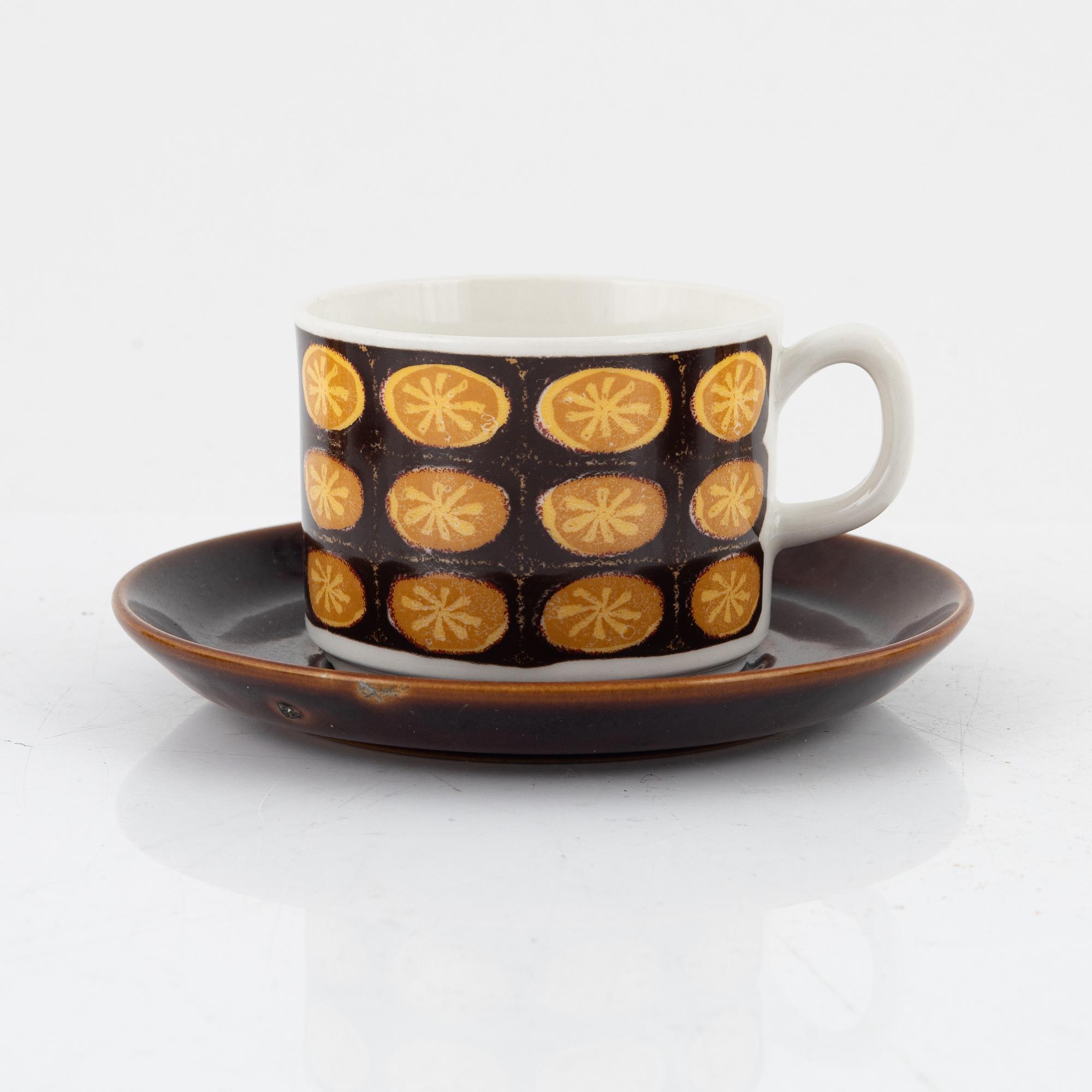 Helmer Ringström, service, 4 pcs, "Lemon", Gefle, second half of the 20th century.