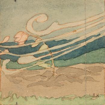 RUDOLF KOIVU, akvareller, 2 st, signerade, a tergo daterade 1910.