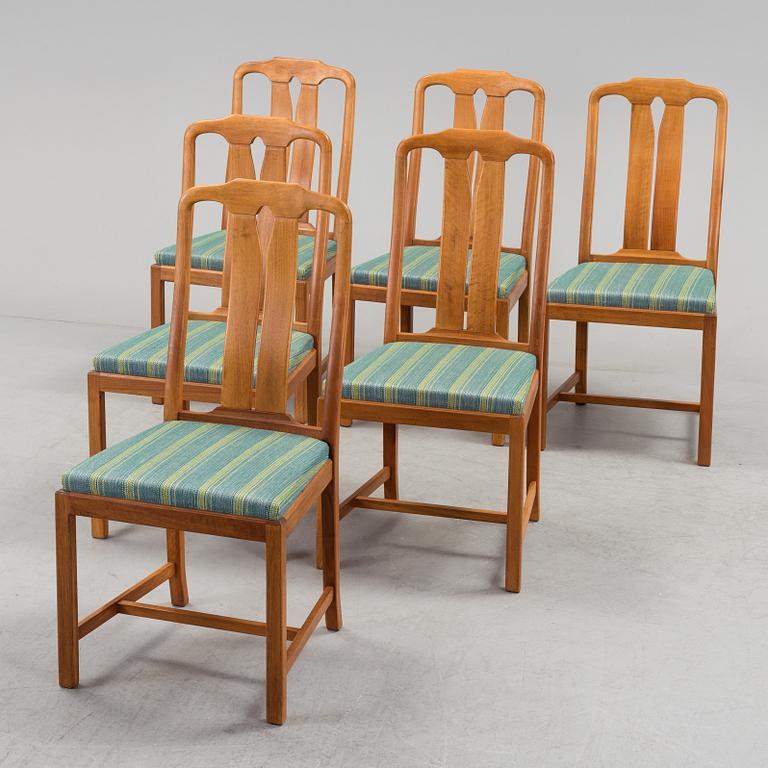 CARL MALMSTEN, Matgrupp, 7 delar, "Ambassadör", Åfors möbelfabrik.