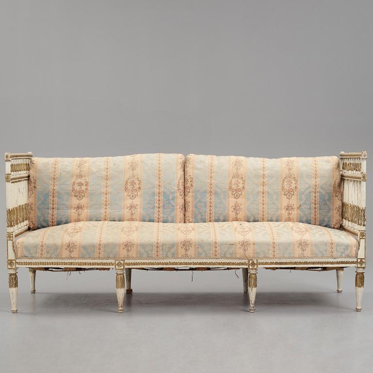 BANKETTSOFFA, av Erik Öhrmark (mästare i Stockholm 1777-1813), Sengustaviansk.