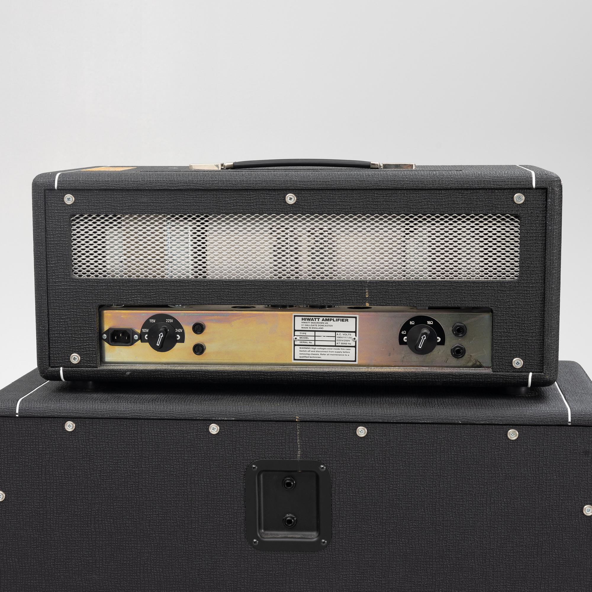 The Hives, Hiwatt "Custom 50", signed amplifier and speaker ca 2010.