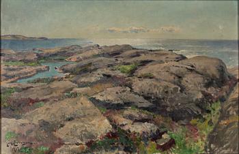 Johan Ericson, Coastal Landscape with cliffs.