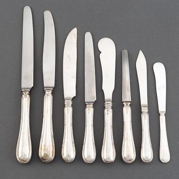 A Swedish silver cutlery service, model 'Rosen', incl CG Hallberg, K Anderson, Stockholm. (272 pieces).