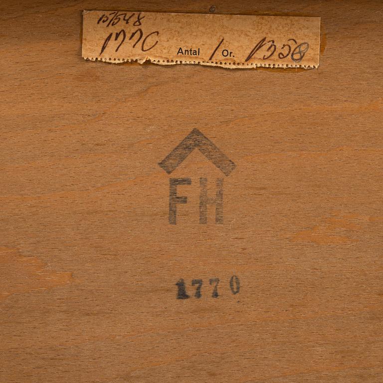 A walnut veneered sideboard, Fritz Hansen, Denmark, mid 20th Century.