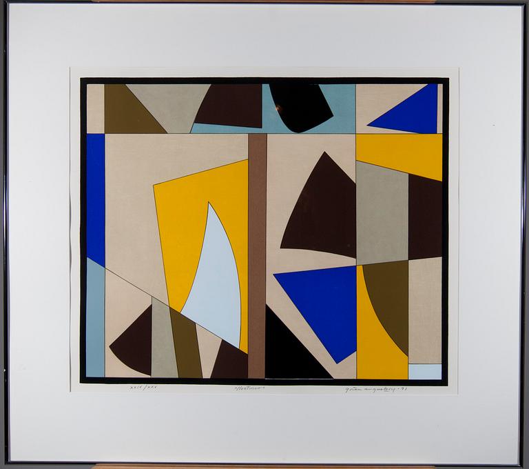 GÖRAN AUGUSTSON, serigrafi, signerad och daterad -91, numrerad XXIV/XXV.