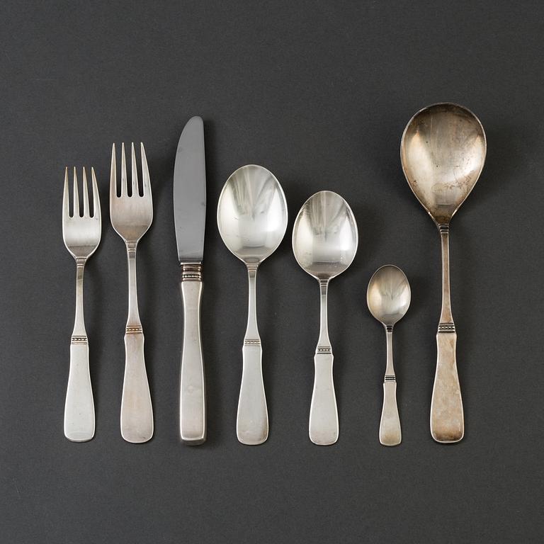 61 pieces of silver cutlery, late 20th century .