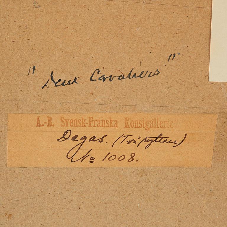 Edgar Degas, "Deux Cavaliers" (Two riders).