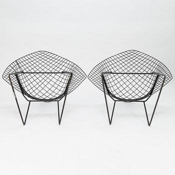 HARRY BERTOIA, fåtöljer ett par, "Diamond chair", 1900-talets senare hälft.