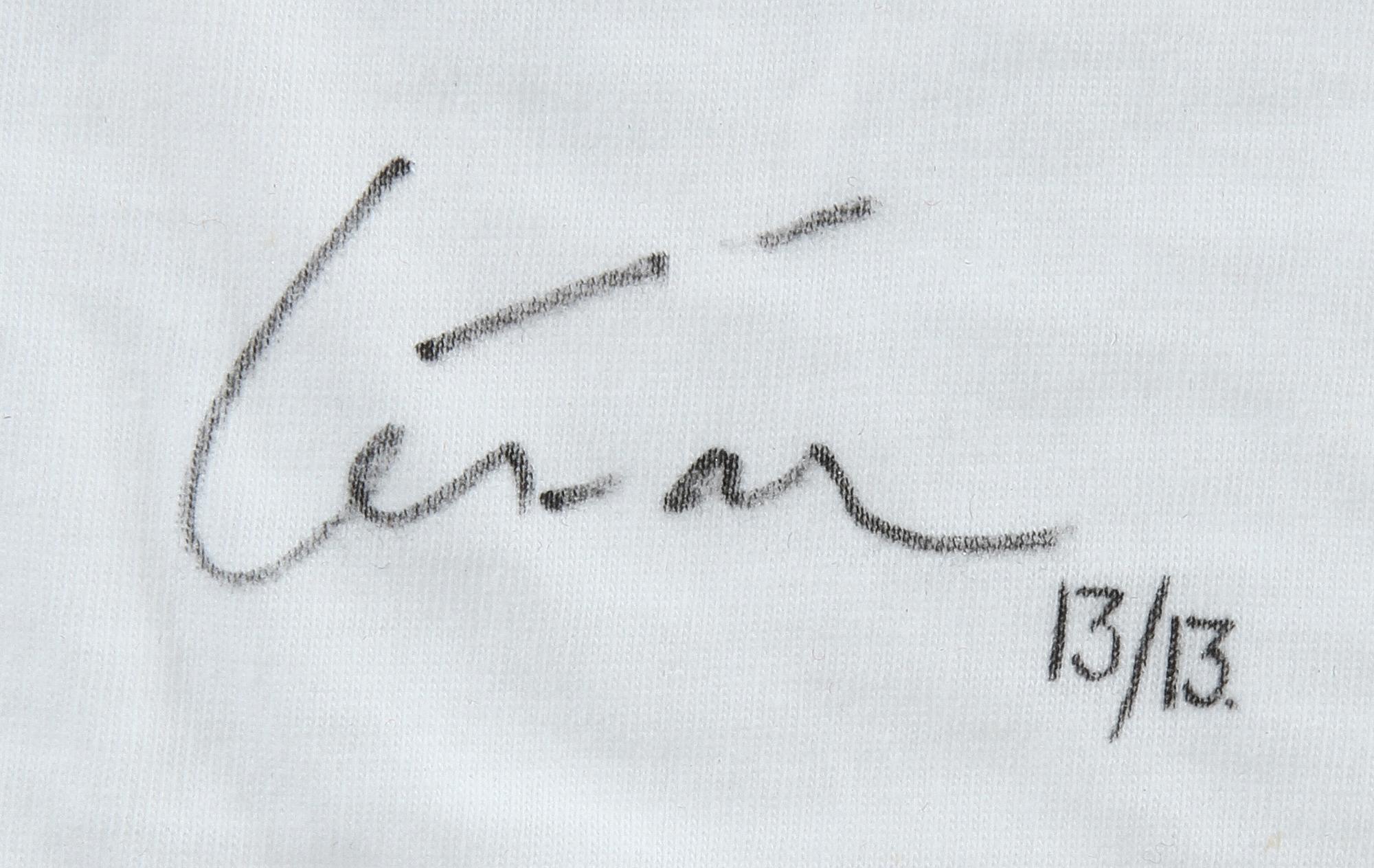 CÉSAR (BALDACCINI), screentryck på T-shirt, sign o numr.