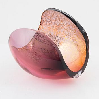 Lena Bergström, a 'Planets' glass sculpture/bowl from Kosta Boda, Sweden. Signed and numbered 275/500.