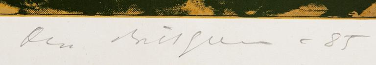 Ola Billgren, color lithograph, signed -85 trail print.