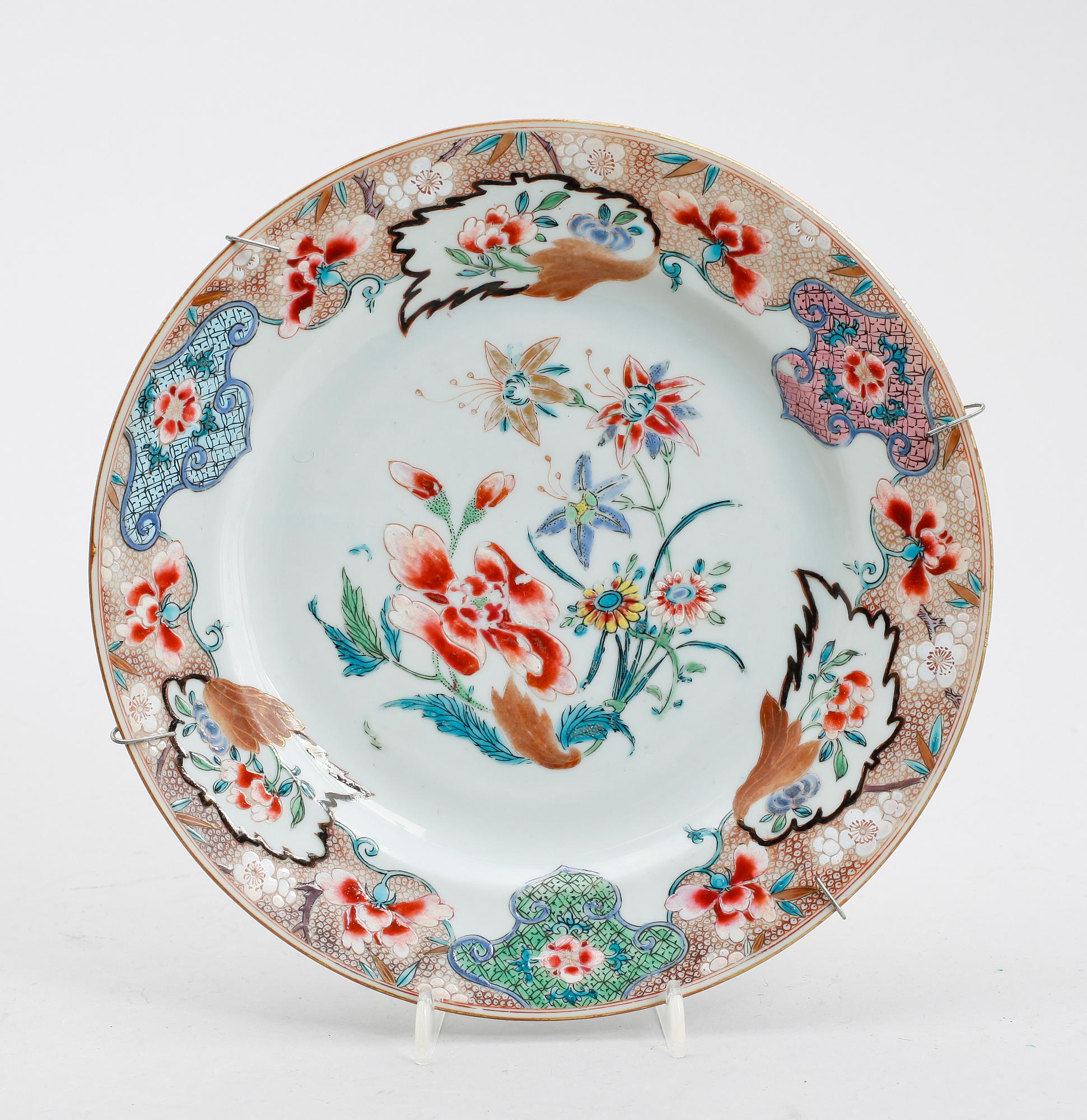 TALLRIK, porslin, Qianlong (1736-1795), Kina.