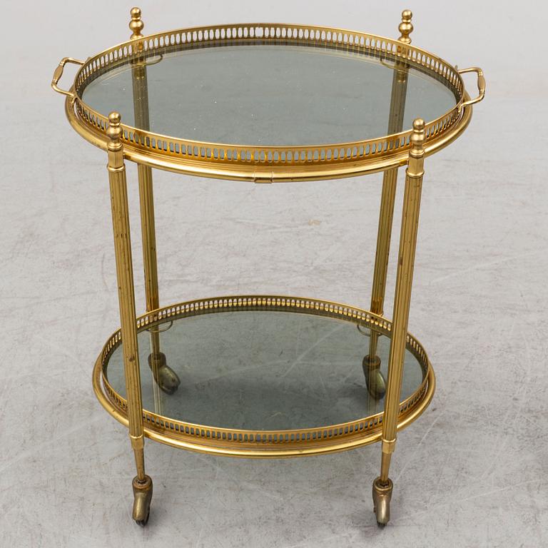 TWO SERVERING TROLLEYS, second half of the 20th century.