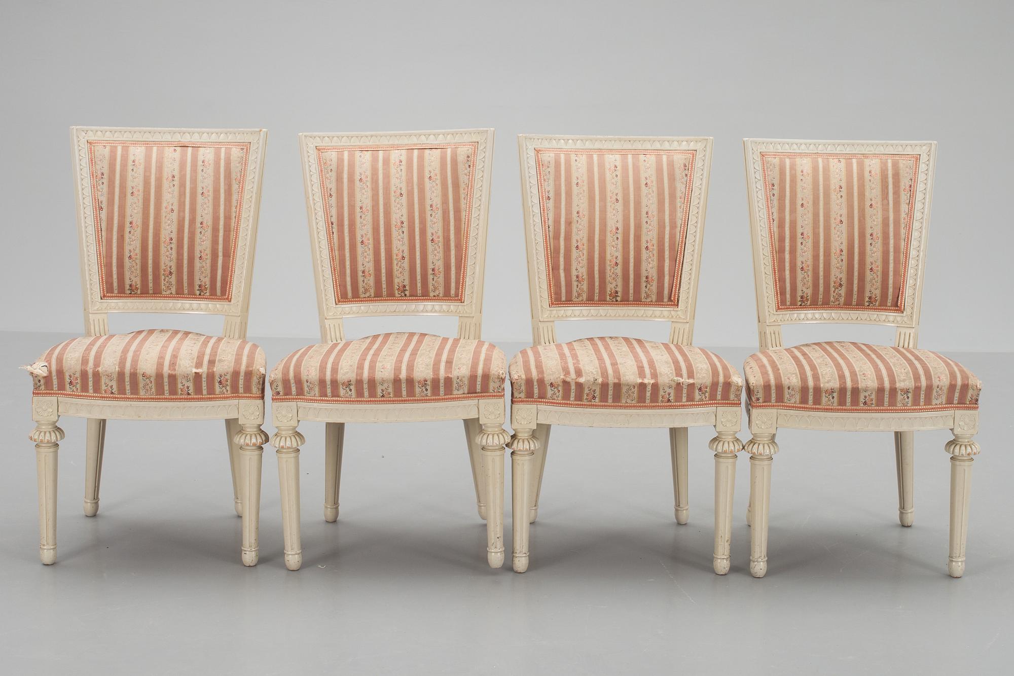 STOLAR, 4 st, gustaviansk stil. 1900-tal.
