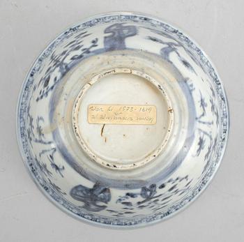 SKÅL, porslin, Kina, Ming dynastin, Wanli (1572-1620).