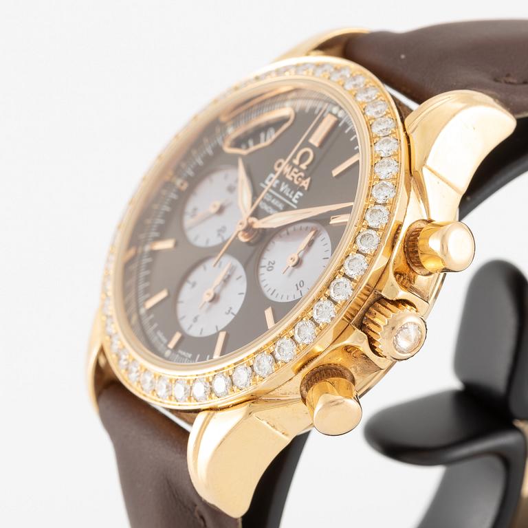 Omega, De Ville, Co-Axial, chronograph, wristwatch, 35 mm.