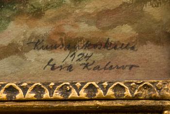 ESA KALERVO, akvarell, signerad och daterad Kuusankoskella 1924.