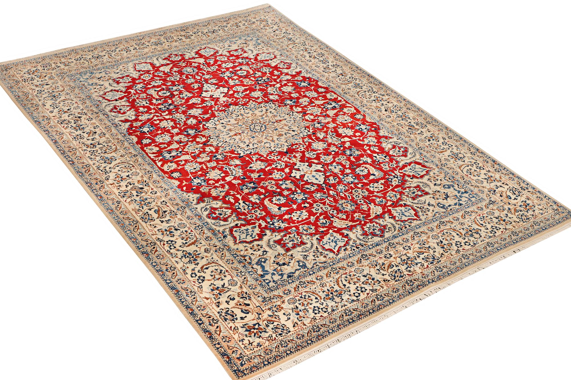 Matta, Nain, part silk, 9 laa, ca. 250 x 170 cm.