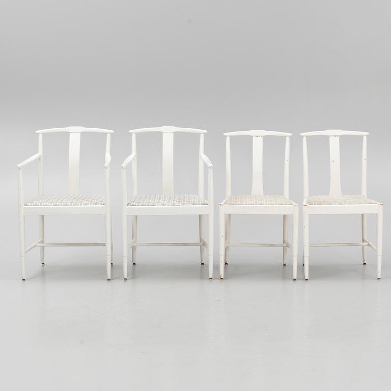 Kerstin Hörlin-Holmqvist, four 'Triva' series chairs, Nordiska Kompaniet, mid-20th Century.