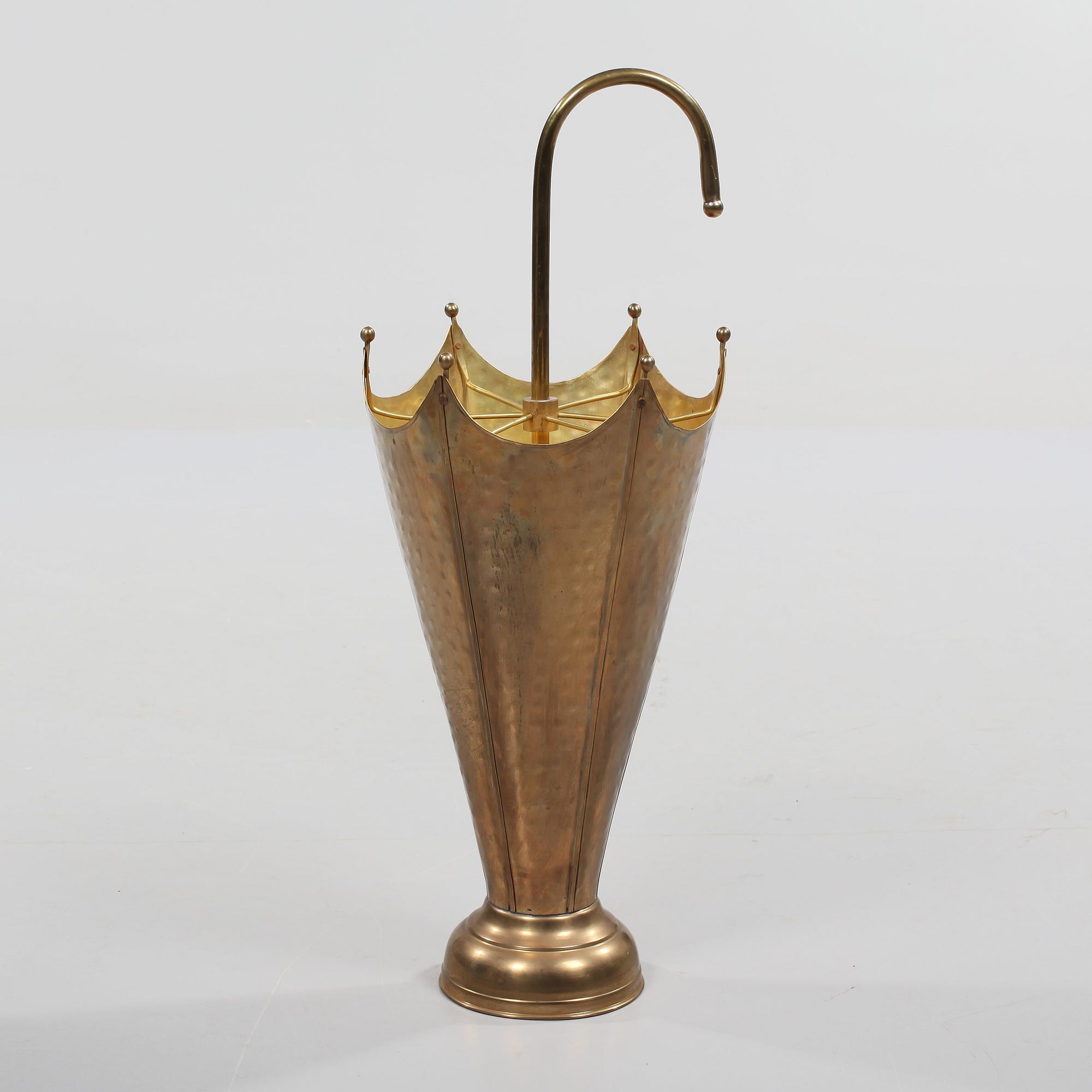 PARAPLYSTÄLL, mässing, omkring 1900-talets mitt.