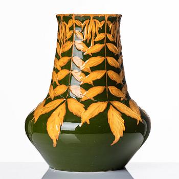 Gunnar G:son Wennerberg, two ceramic Art Nouveau vases, Gustavsberg, Sweden, one dated 1907.