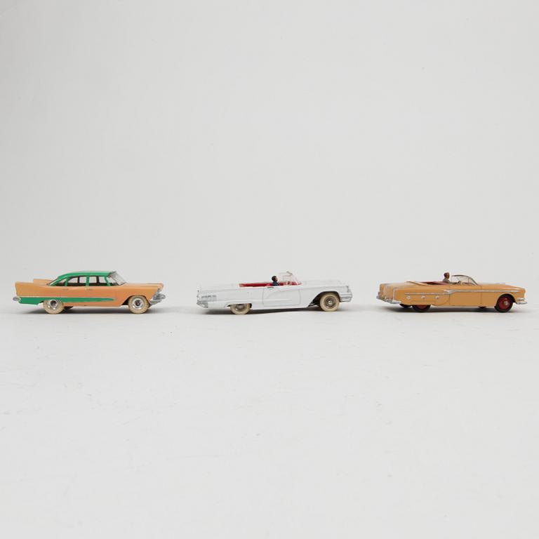 Ten Dinky toys cars England and France 1950/60s.