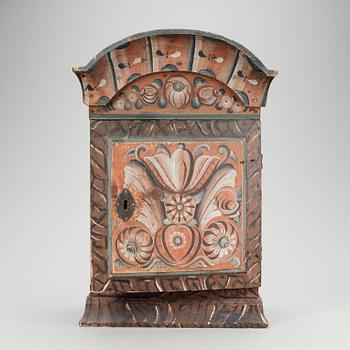 HÄNGSKÅP, allmoge, Dalarna, 1800-tal.