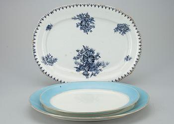 SERVERINGSFAT, 3 st, flintgods, Kusnetsov, Riga 1890-1910 och Arabia, Finland 1878-1910.
