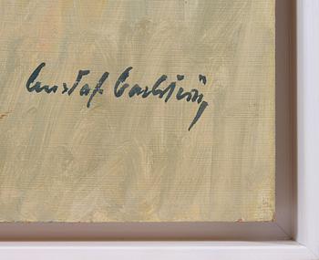 GUSTAF CARLSTRÖM, olja på pannå, sign.