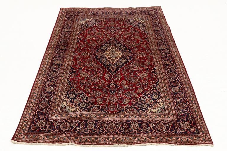 Carpet, Meshed, old, approx. 280 x 185 cm.