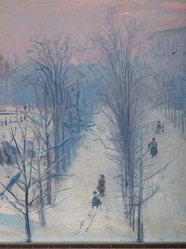 Hilma af Klint, Winter scene from Kungsträdgården in Stockholm.