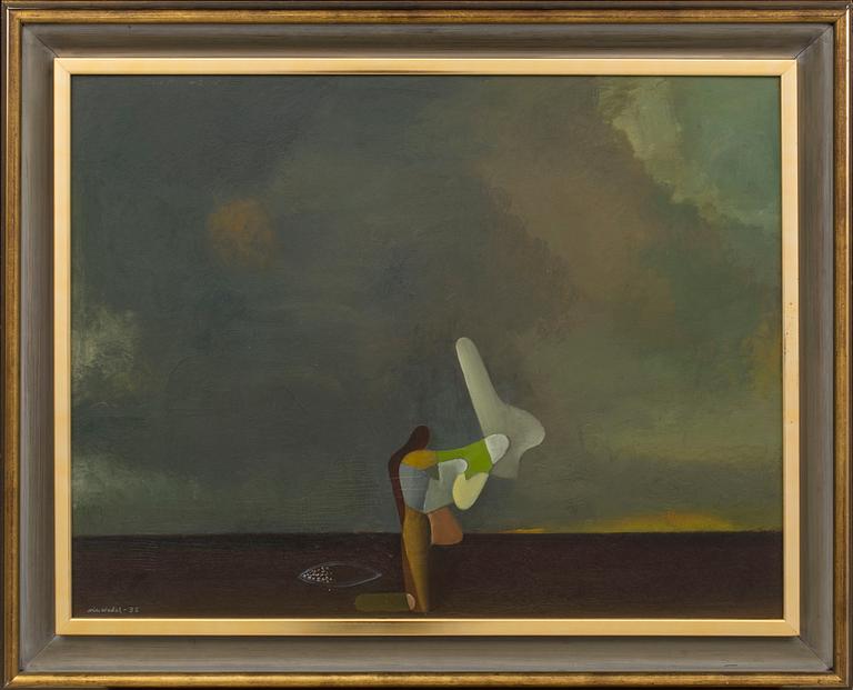 NILS WEDEL, oil on panel. Signed and dated -35.