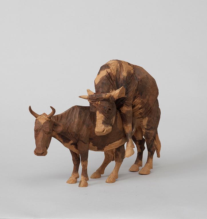 Axel Petersson Döderhultarn, "Lantlig idyll - kobröllop" (2).