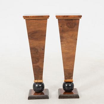 Pedestals a pair Art Deco style 20th century.